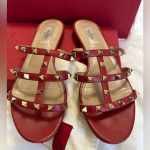Valentino Slides Red size 39/ 9